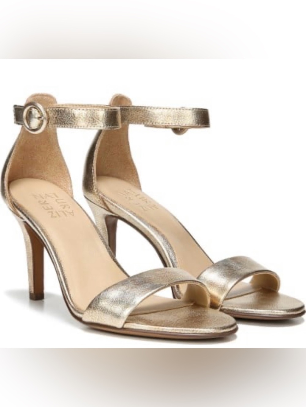 Naturalizer Gold Ankle-Strap Open-Toe Heels